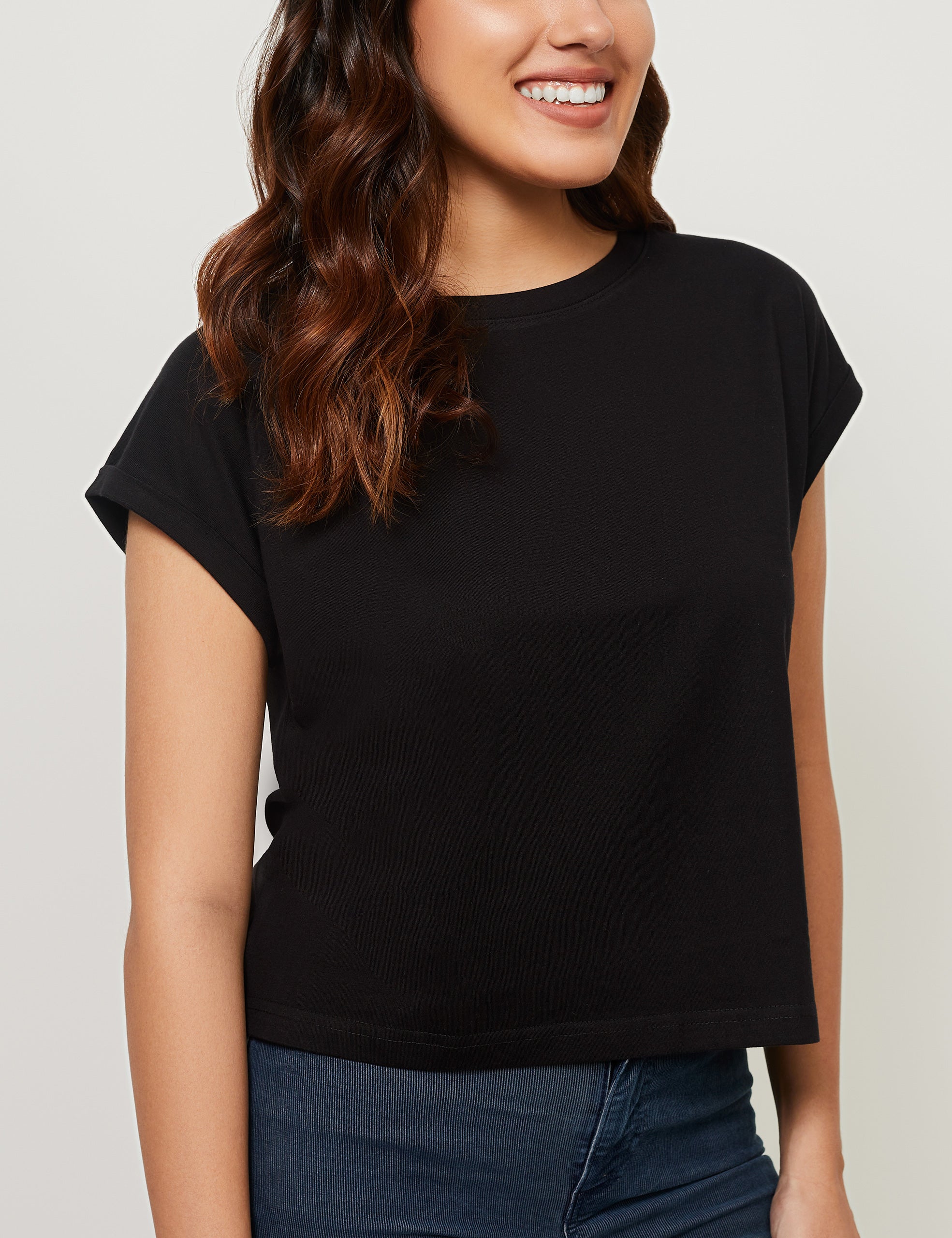 Pima Boxy Tee - Bhoomi