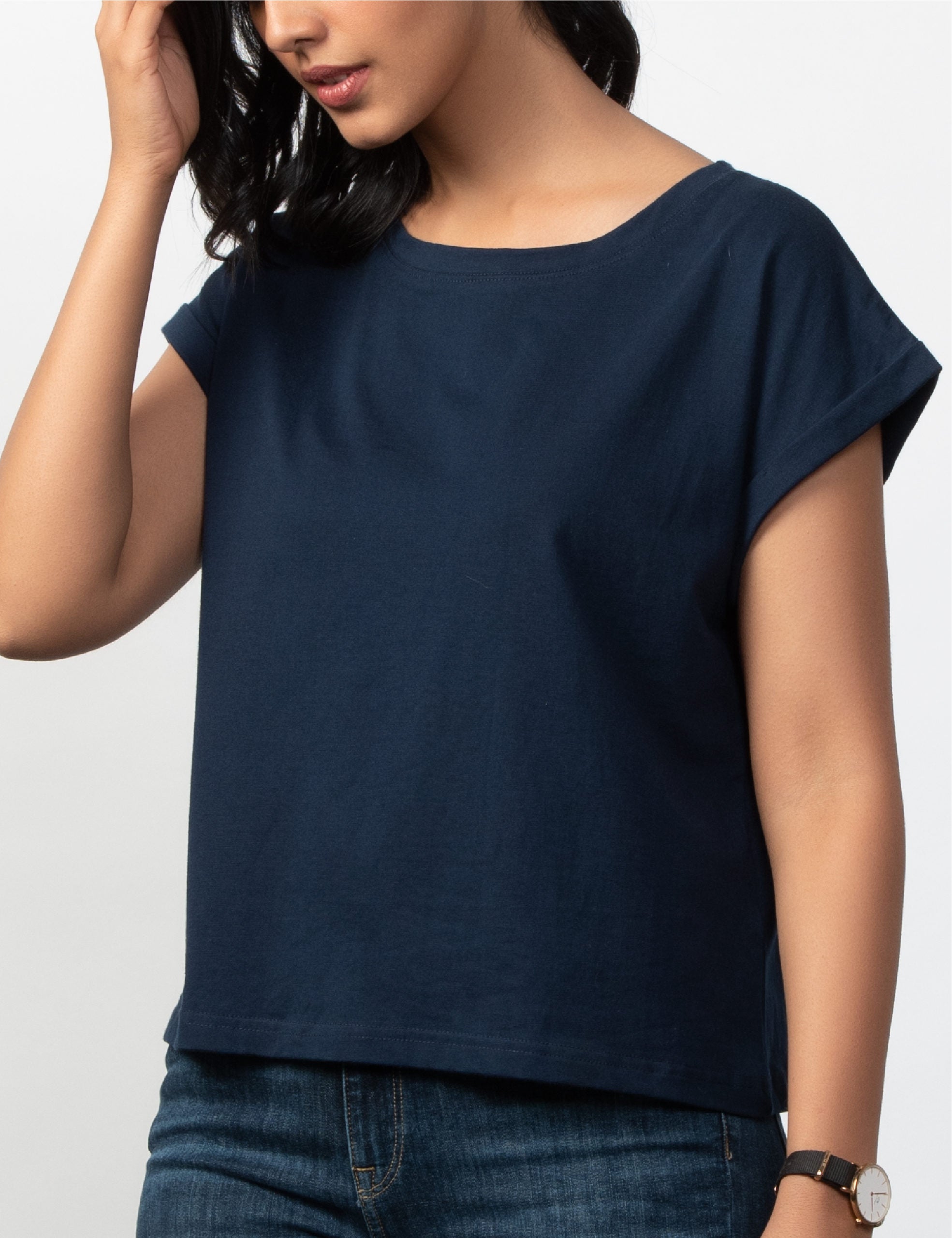 Pima Boxy Tee - Bhoomi